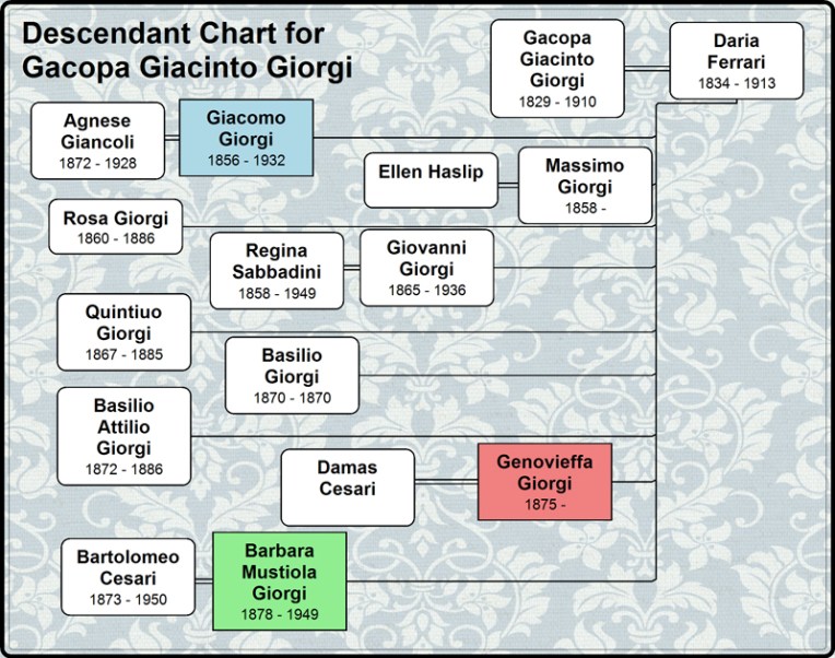 Gacopa Giacinto Giorgi Descendants