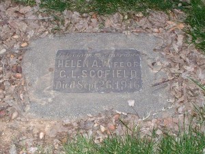 Helen Scofield gravestone